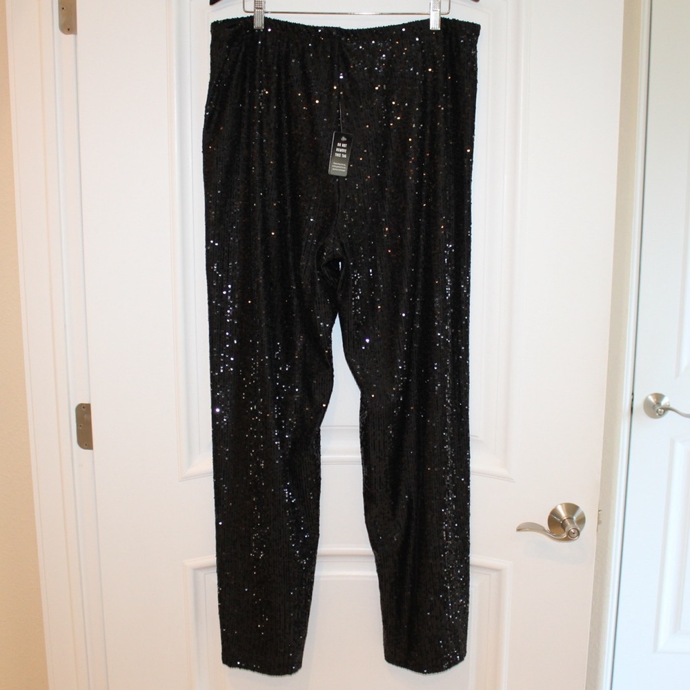 Express black sequins pants (women’s XL) (NWT) - Picture 8 of 15